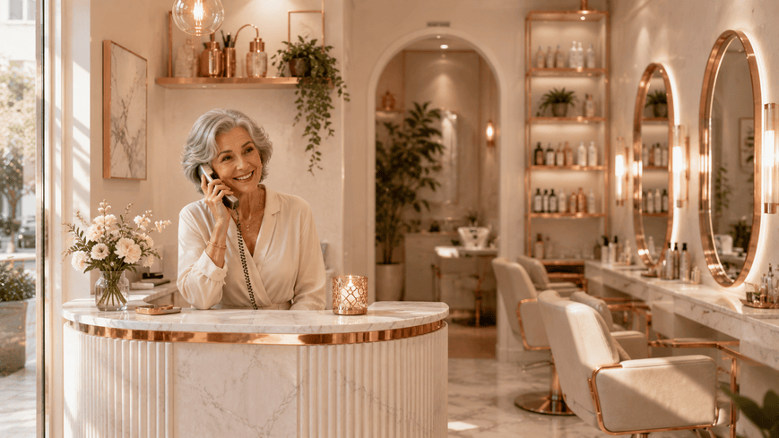 A phone experience aligned with the salon brand